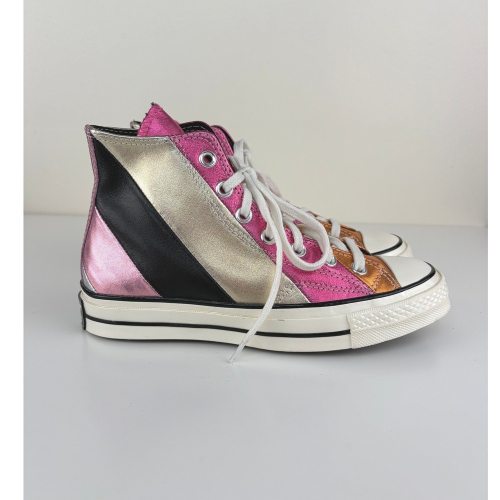 Converse Chuck 70 Metallic Rainbow Leather High Tops Women's 6.5 565866C